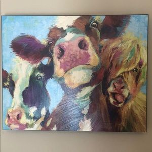Cow themed wall art